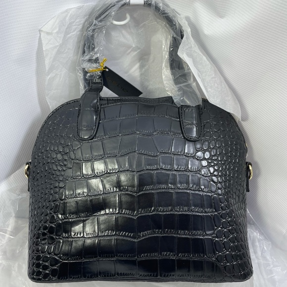 Bebe Clarita Croco Dome. Black/Gold. NWT. - Picture 6 of 11